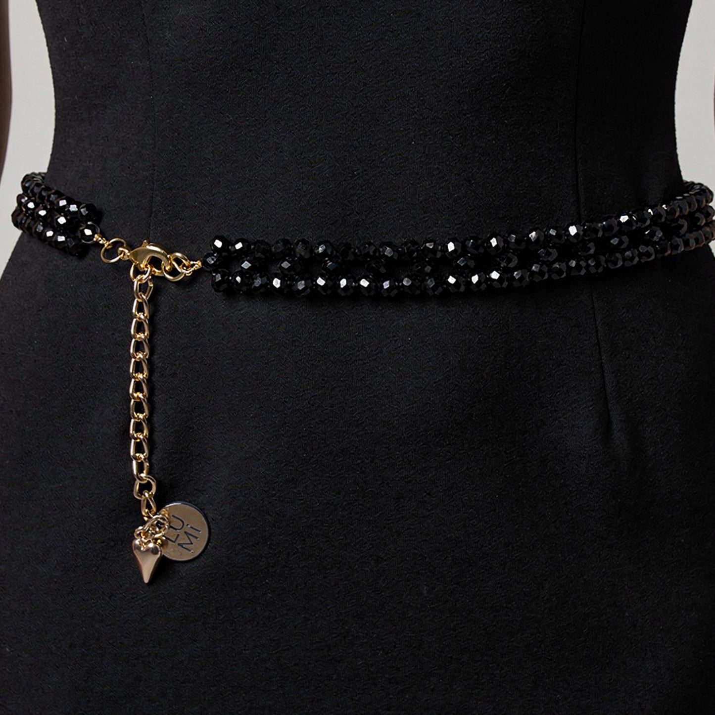 Noir Crystal Belt