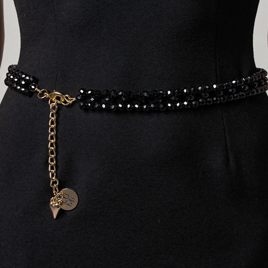 Noir Crystal Belt