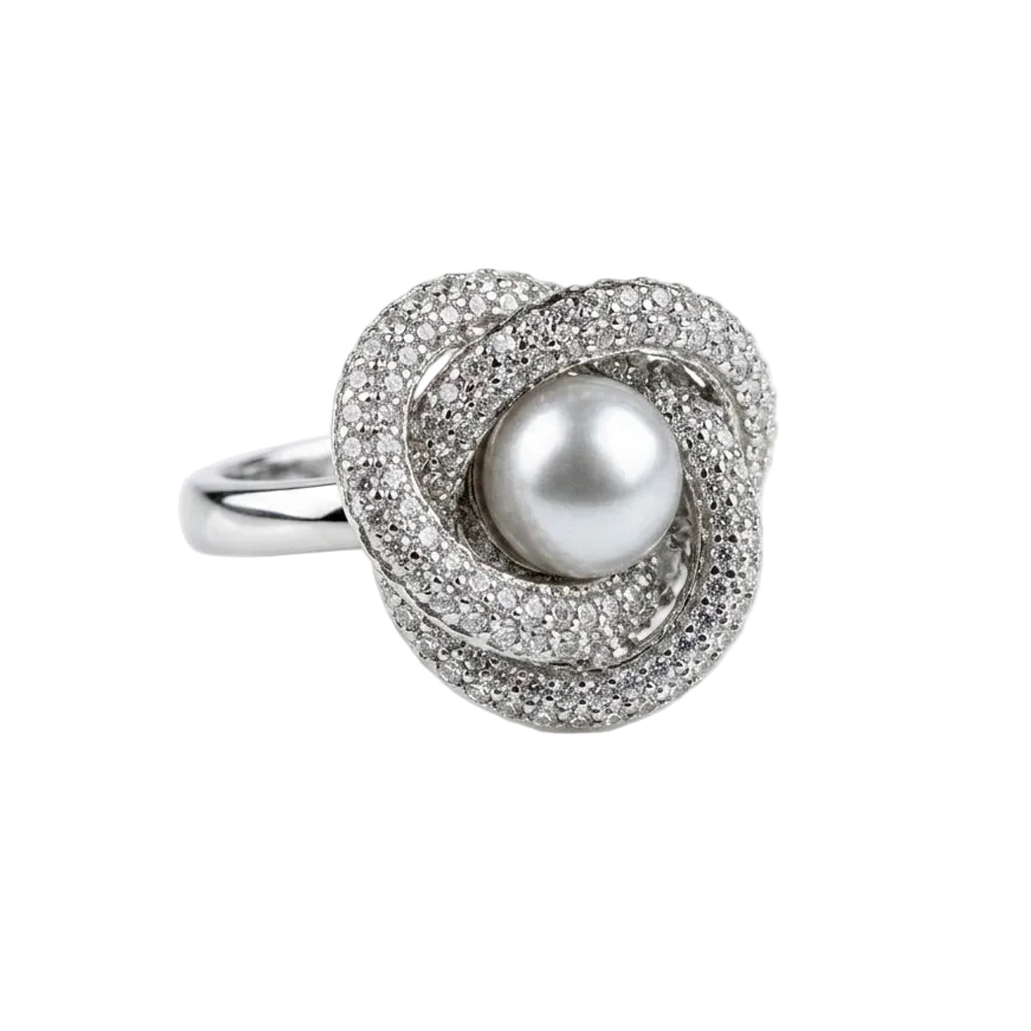 The Pearl Orbit Cocktail Ring