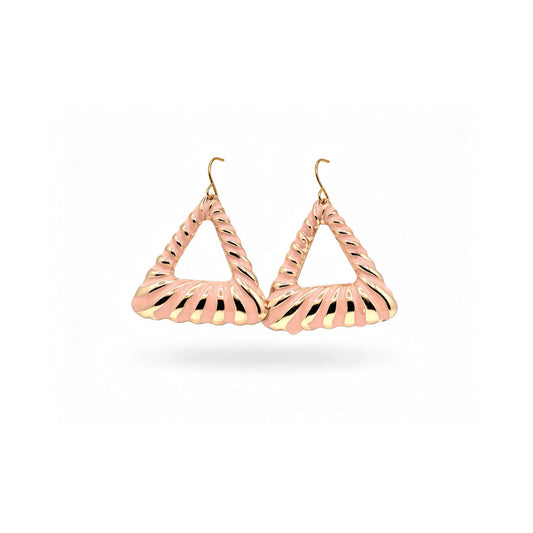 Aegean Twist Triangle - Gold & Pink Color