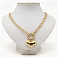 Amore Bold Heart Link Necklace