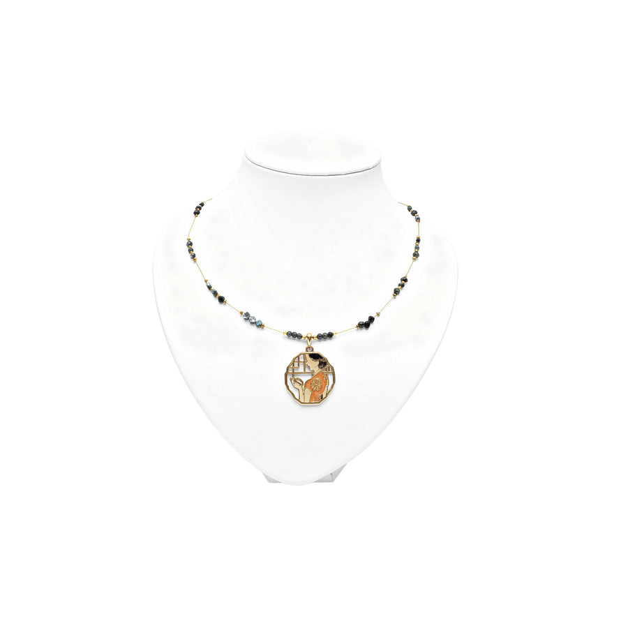 Handmade Artisan Portrait Medallion Necklace by Lumi