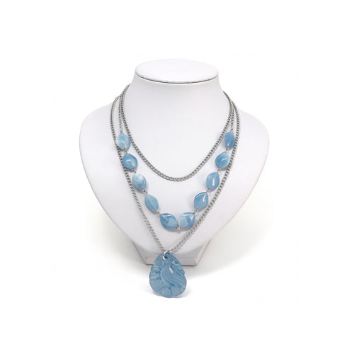 Azure Cascade Stone Necklace