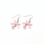 Blush Ribbon Drop Earring