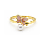 Butterfly Pearl Ring