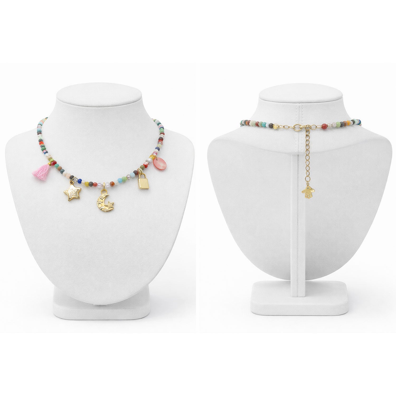 Celestial Charm Beaded Necklace