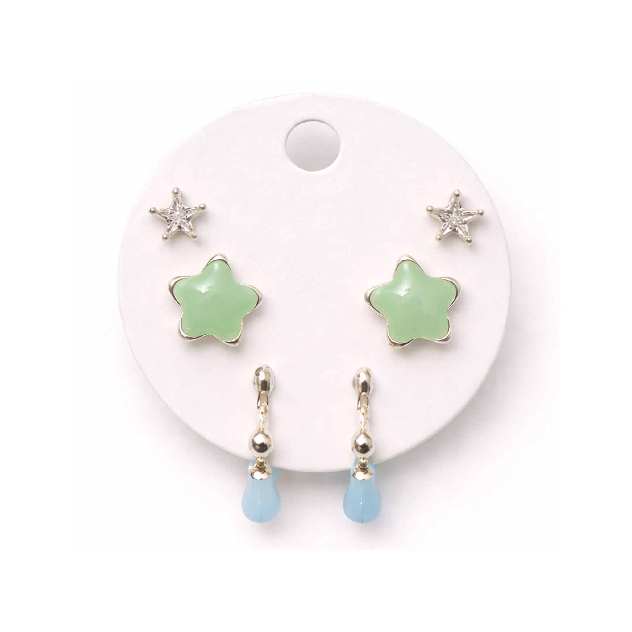 Celestial Earring - Light Blue & Green Color