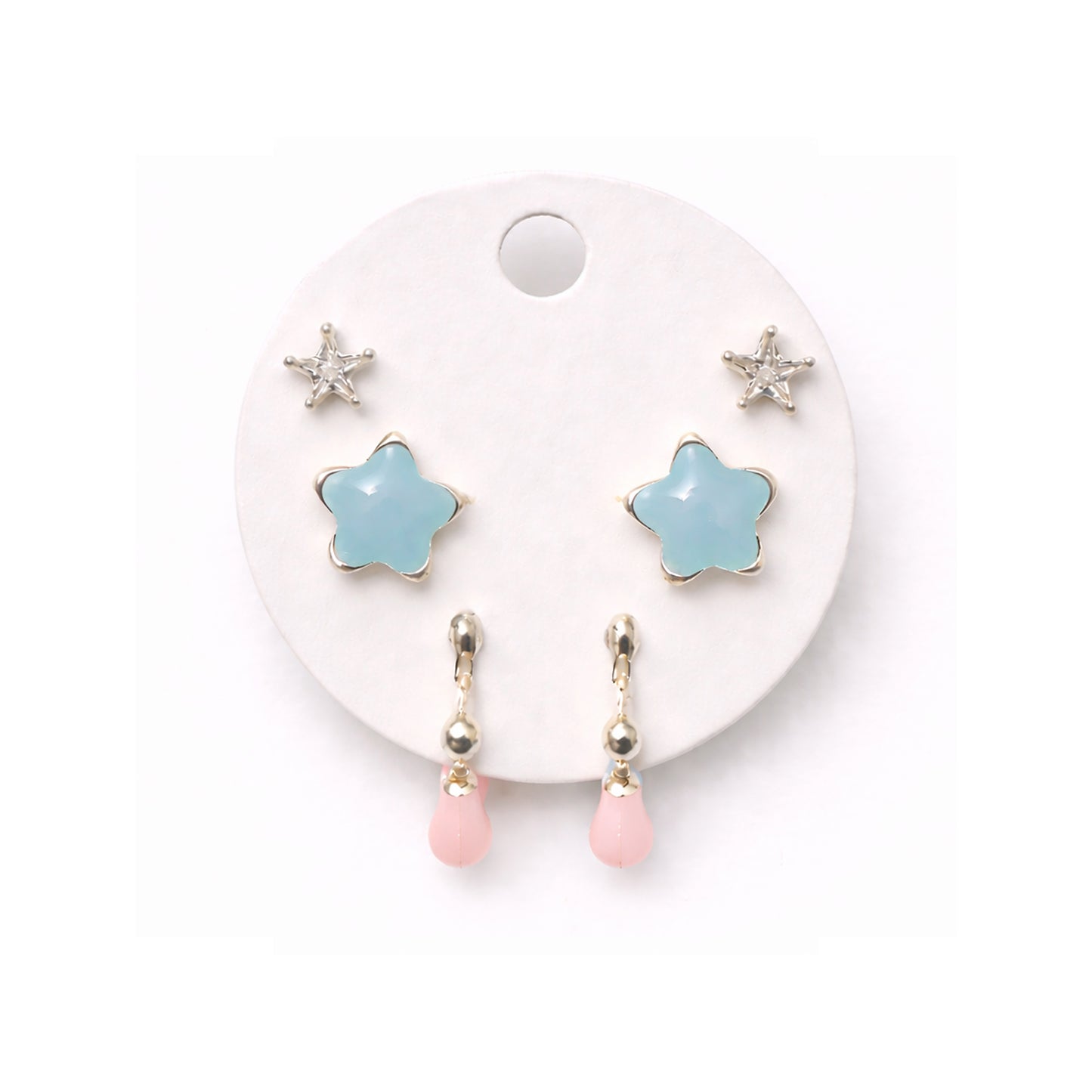 Celestial Earring - Pink & Light Blue Color