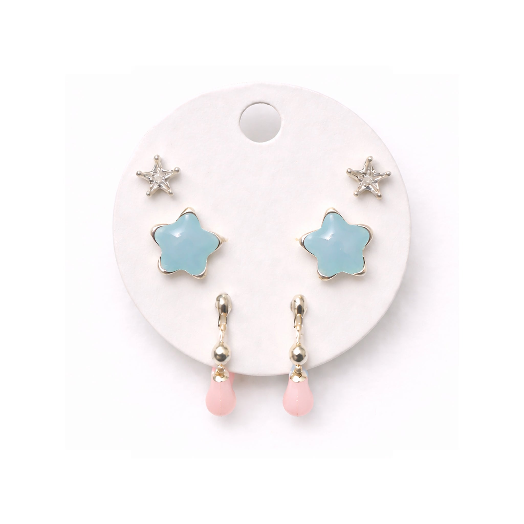 Celestial Earring - Pink & Light Blue Color