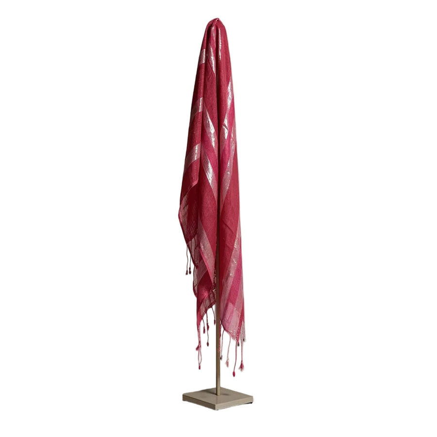 Crimson Lurex Scarf by Lumi