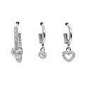LUMI Crystal Pavé Earring with pave-style crystal shine in a delicate profile