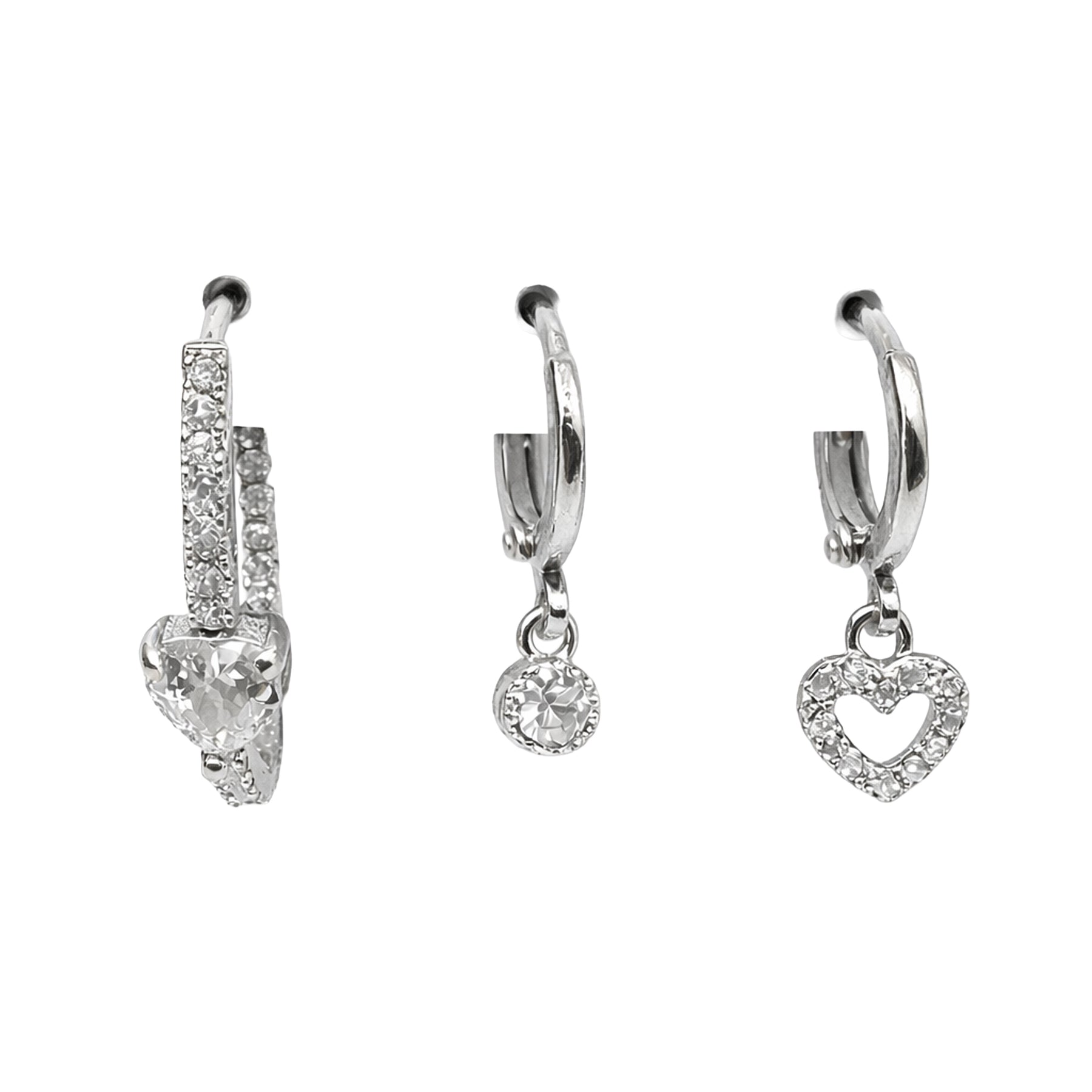 LUMI Crystal Pavé Earring with pave-style crystal shine in a delicate profile