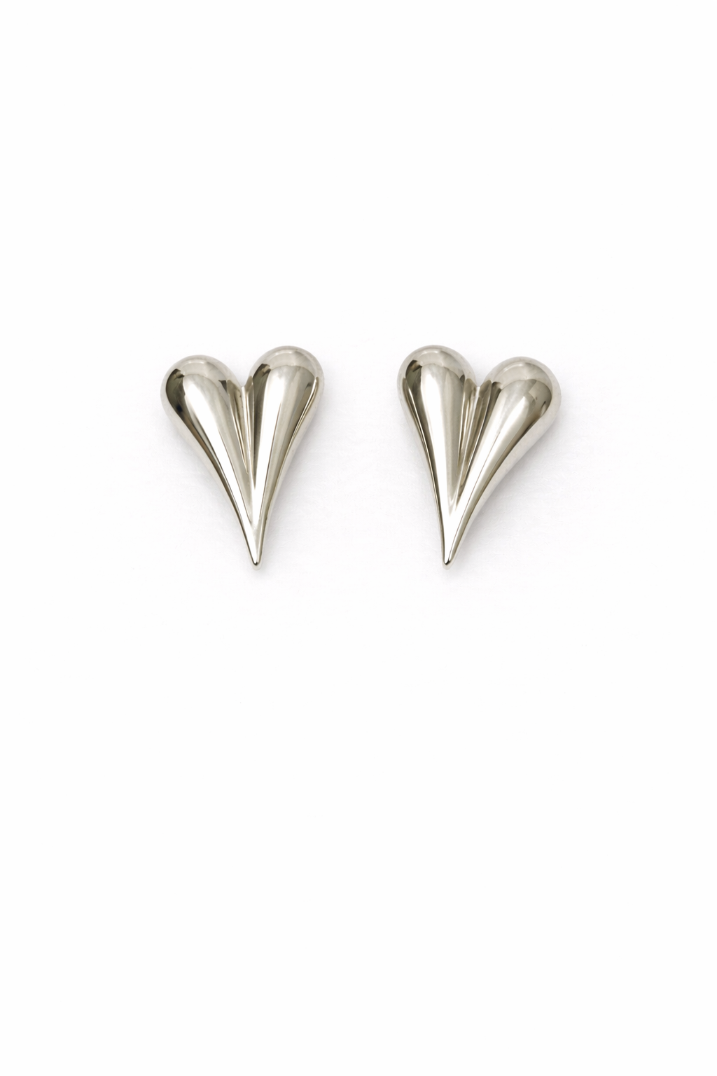 Edgy Heart Studs