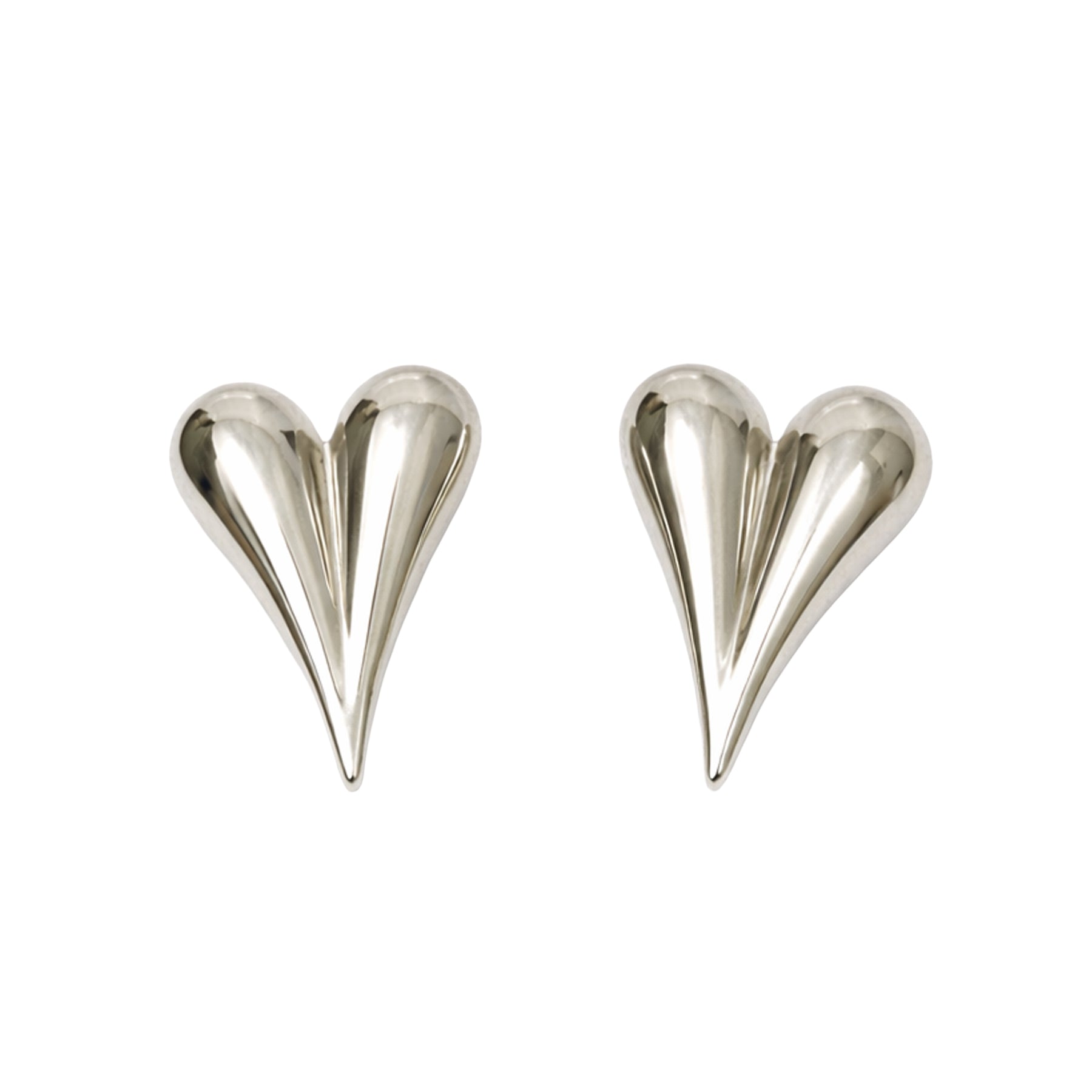 LUMI Edgy Heart Earring with a bold heart silhouette with a sharper edge