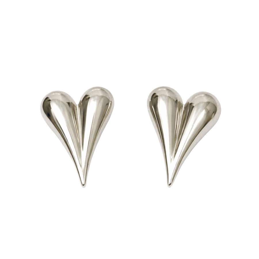 LUMI Edgy Heart Earring with a bold heart silhouette with a sharper edge