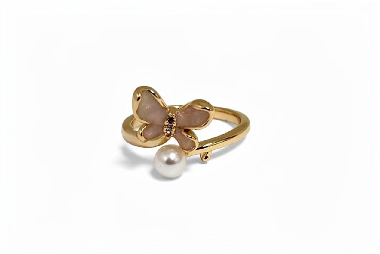 Butterfly Pearl Ring