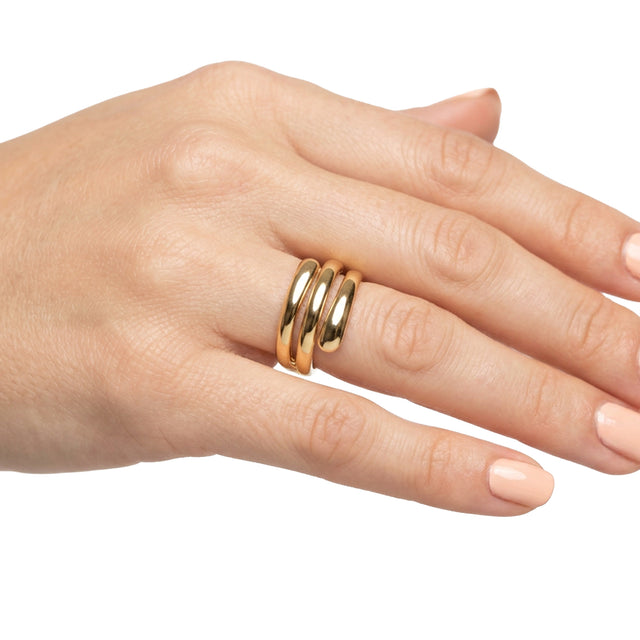 LUMI Ethereal Spiral Ring styled view