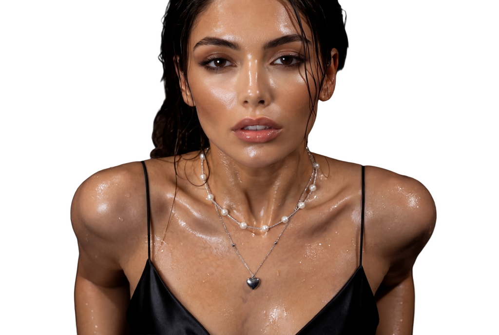 Pearl & Heart Layered Necklace