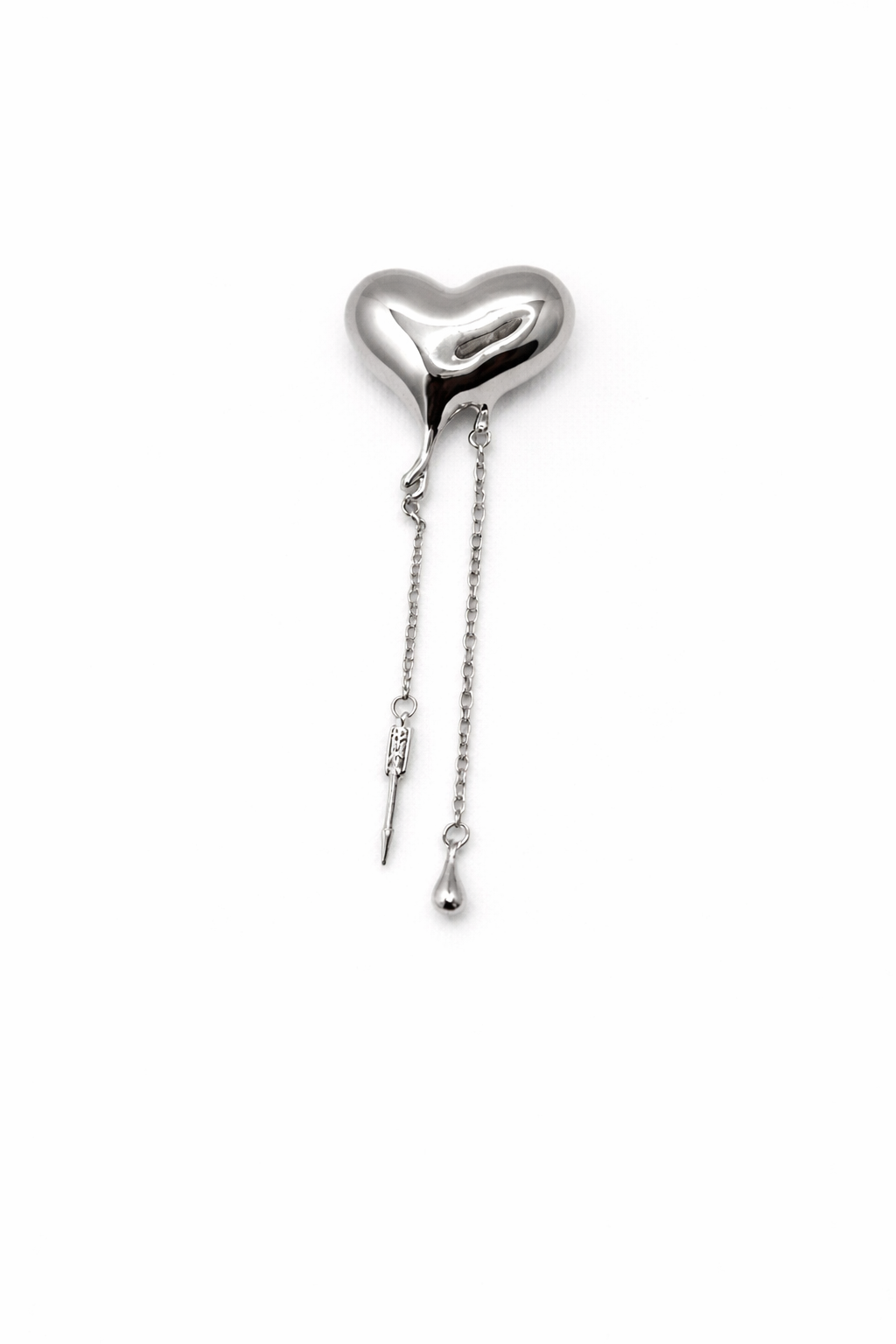 Heart Dangle Brooch