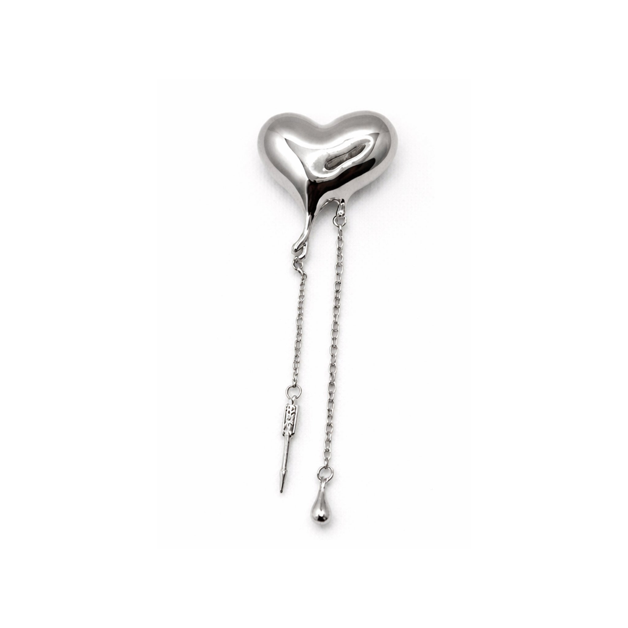 Heart Dangle Brooch