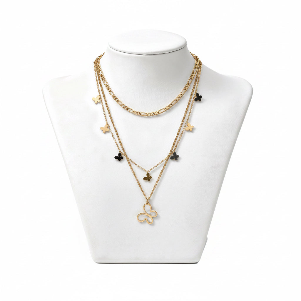Layered Butterfly Necklace