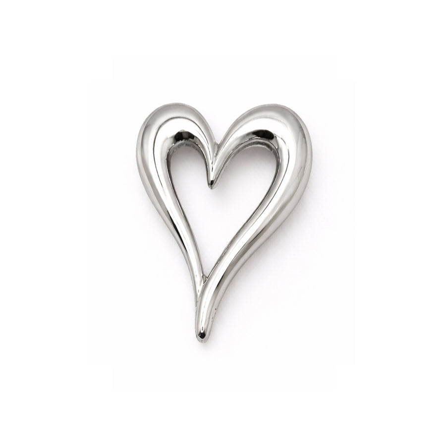 Open Heart Silver Brooch by Lumi