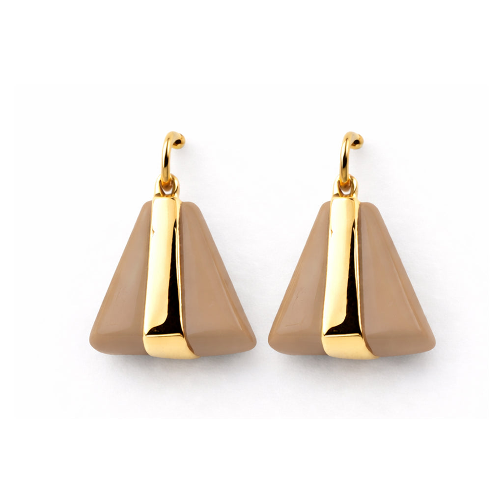 Pearl Accent Earring - Beige Color
