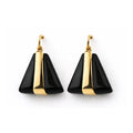 LUMI Pearl Accent Earring - Black with pearl-look accents and a black tone