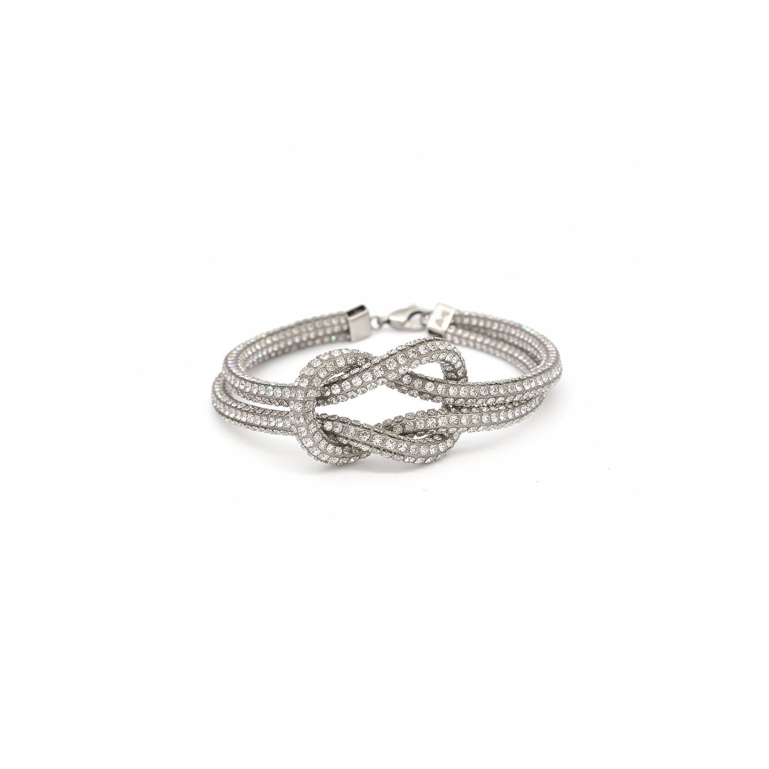 Platinum Sparkle Infinity Knot Bracelet
