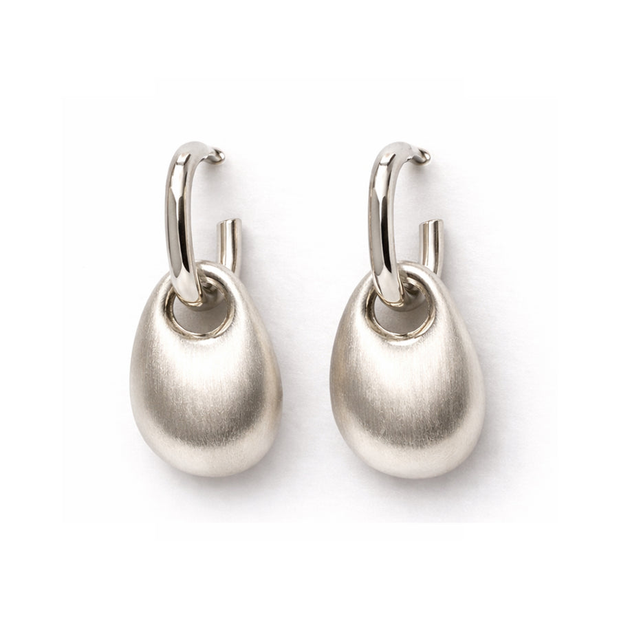 LUMI Satin Drop Earring with a smooth satin-like drop profile