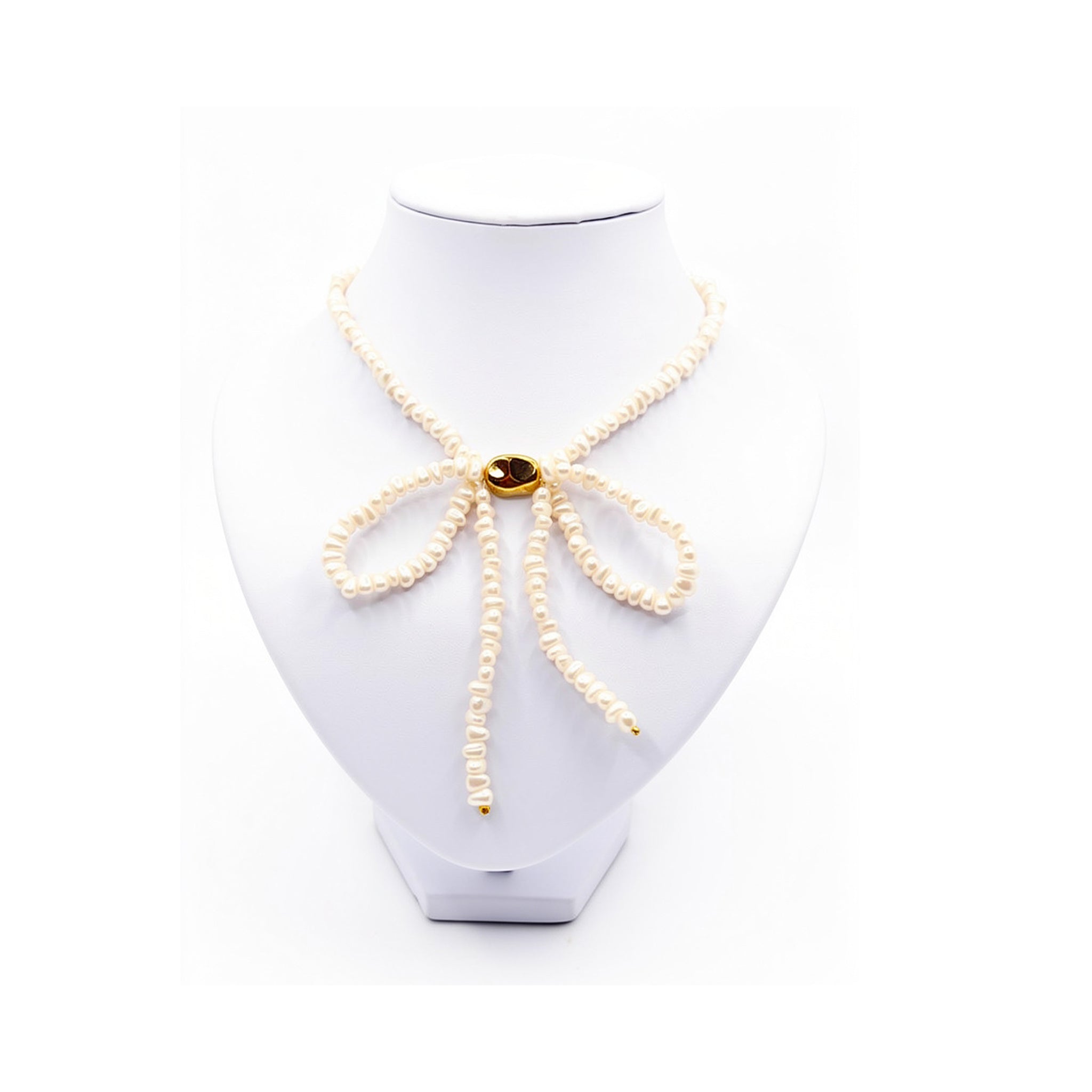 Signature Pearl Bow Statement Necklace