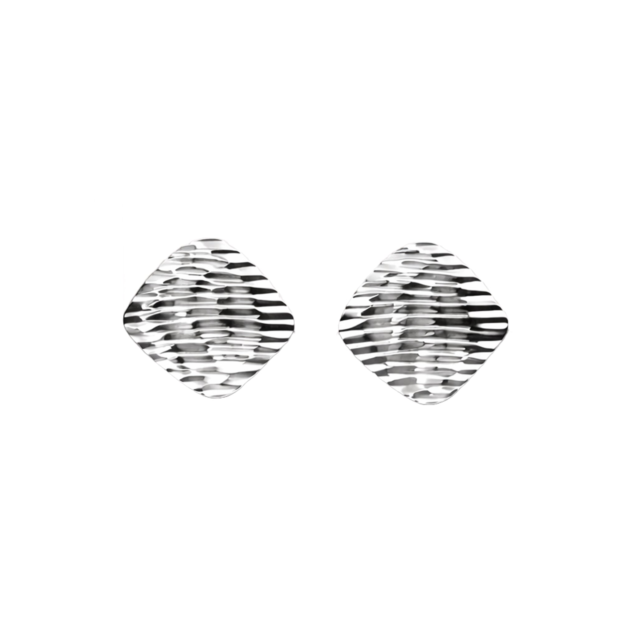 Textured Earring - Silver Color