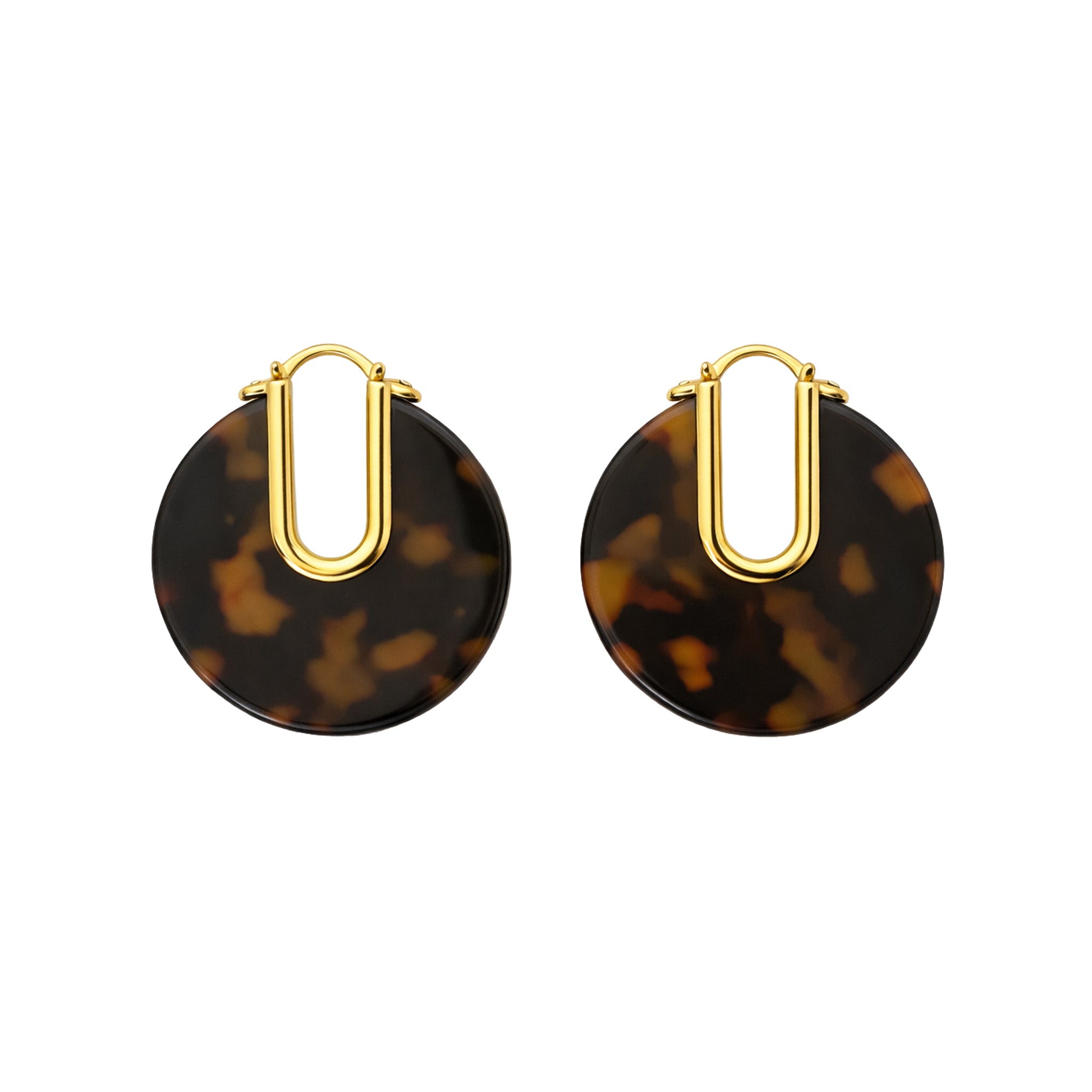 Tortoise Disc Earring