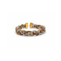 Tricolor Eternity Braid Bracelet