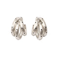 LUMI Twist Dot Earring with a twisted hoop line with dot detail