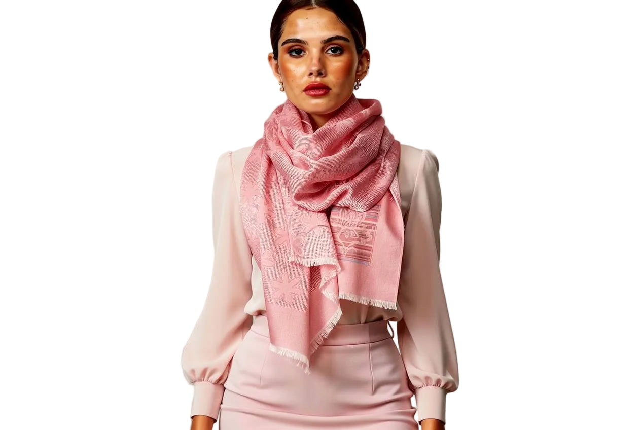 Vintage Rose Jacquard Scarf