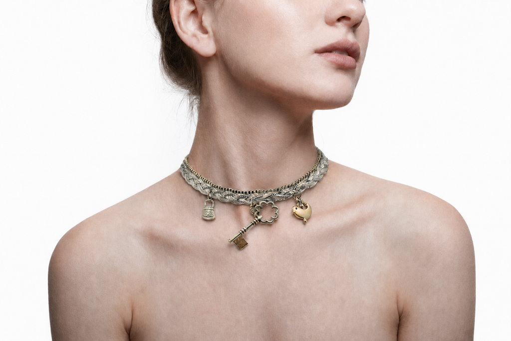Whispering Key Charm Necklace