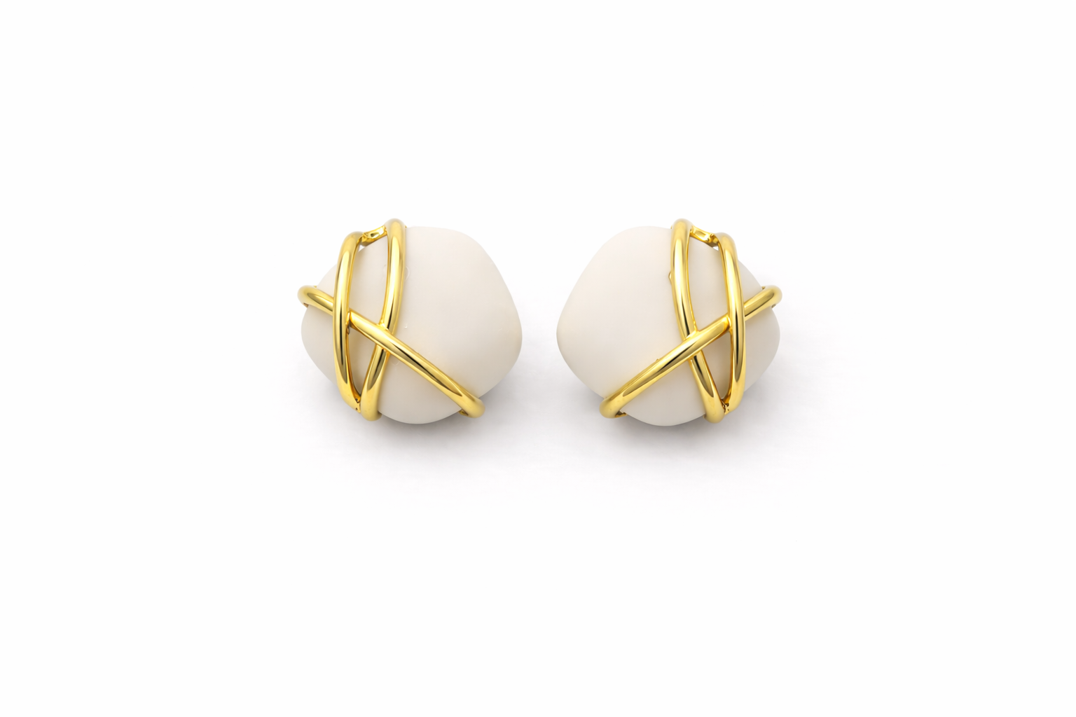 Wrapped Cube Studs