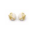 Wrapped Cube Earring - OffWhite Color