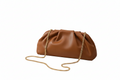 Brown clutch with gold chain - Evening