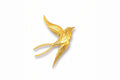 Flying Bird Brooch - Golden Color