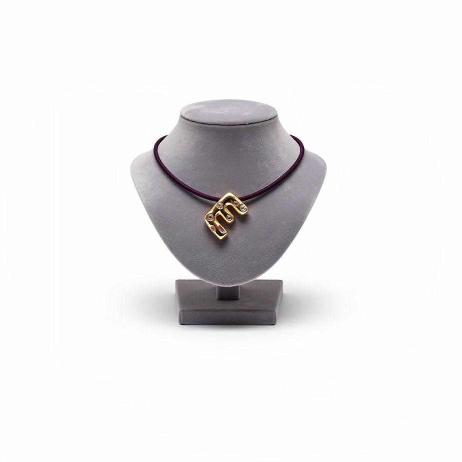 Handmade Gilded Cipher Necklace by Lumi